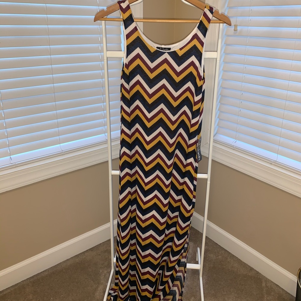 Multicolored chevron maxi dress